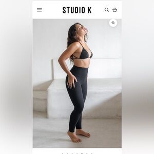 Studio K Black High-Waisted Leggings